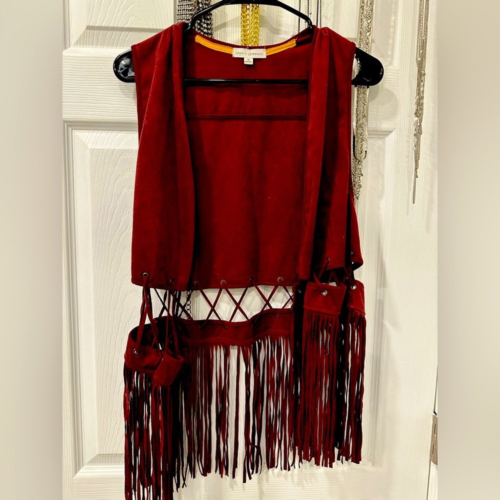 Fringed Red Vest